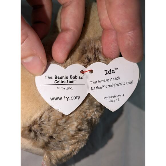 Ty Beanie Babies Ida Hedgehog Plush Stuffed Animal Toy Collectible 7" NWT Velvet - Picture 4 of 10